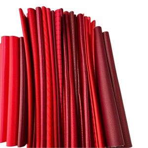 20 Designer Red Faux Leather Fabric Swatches Quilting Crafts Sewing Upholstery
